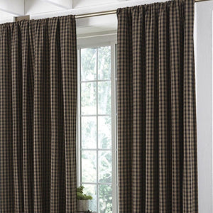 Sturbridge Black Plaid Curtains