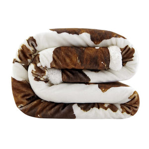 Elsa Brown and White Sherpa Throw