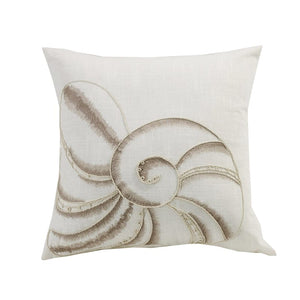 Newport Shell Embroidery Pillow