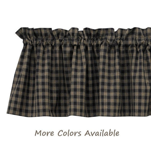 Sturbridge Plaid Valance Retro Barn Country Linens