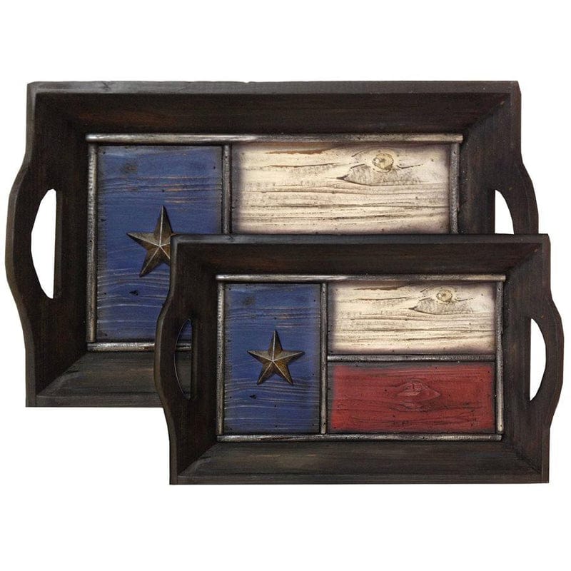 Texas Flag 2 Piece Tray Set