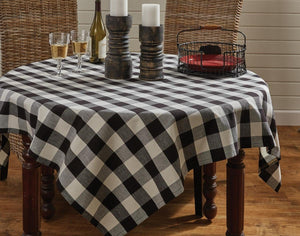 Wicklow Black Check Tablecloth