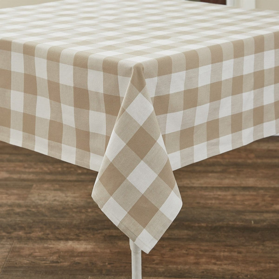 Wicklow Natural Check Tablecloth