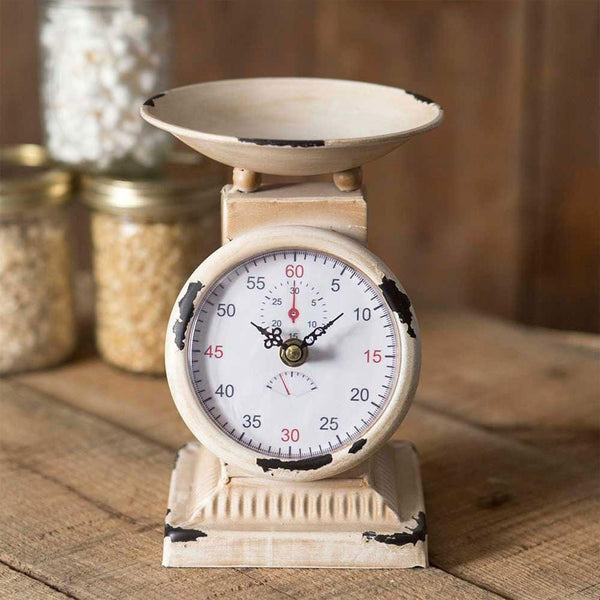 kitchen-scale-clock-retro-barn-country-linens