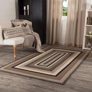 Sawyer Mill Charcoal Braided Rectangle Rug