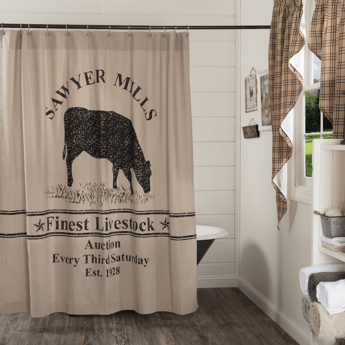 Sawyer Mill Shower Curtain - Cow