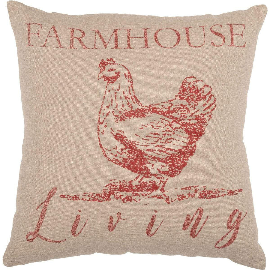 Sawyer Mill Red Farmhouse Living Pillow 18" x 18"