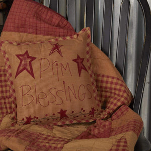 Ninepatch Star Prim Blessings Small Pillow