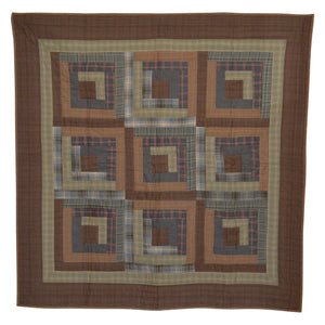 Frontier Log Cabin Mini Quilt - Table Topper / Wall Hanging