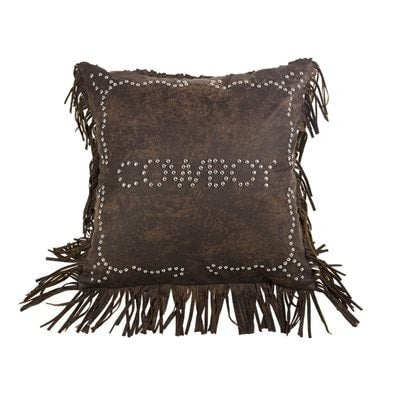 Patchwork cowhide rustic western decor Throw Pillow