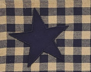 Navy Star Prairie Curtain
