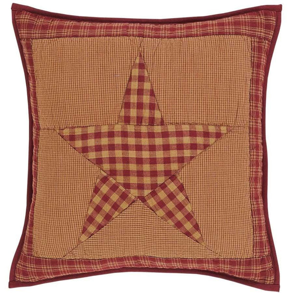 Ninepatch Star Quilted Pillow 12x12