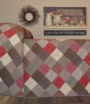Rosewood Hand Quilted Bedspread Quilt
