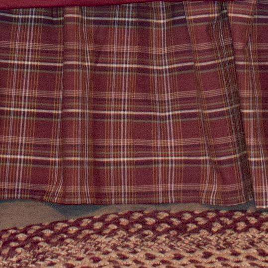 Tartan Red Plaid Tier Set - Retro Barn Country Linens