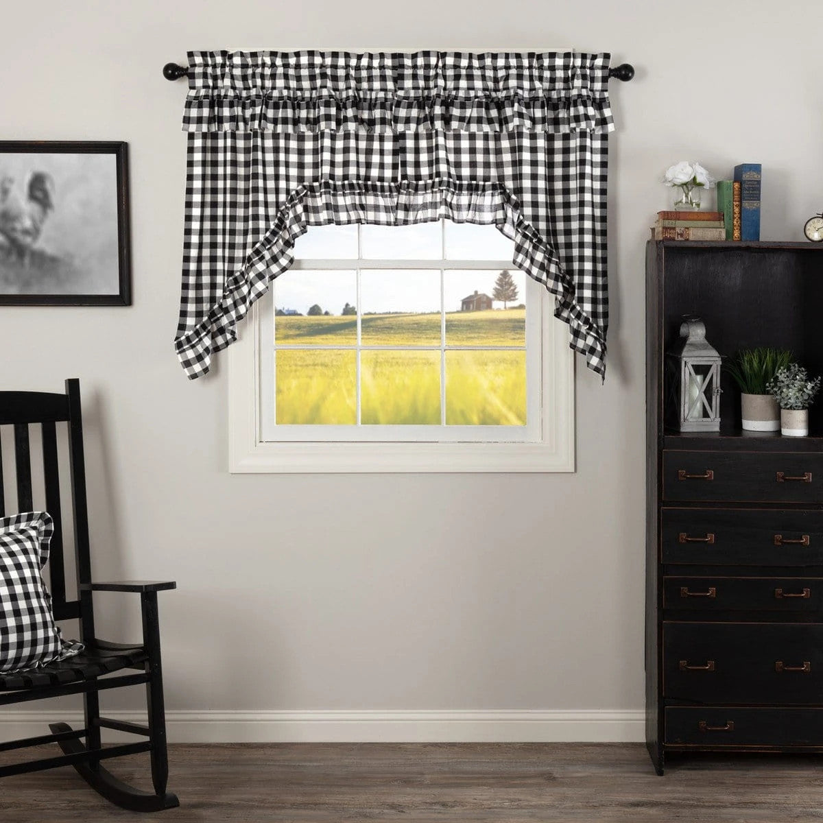 Annie Buffalo Black Check Curtains