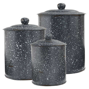 Enamelware Gray Canister Set