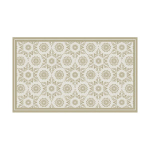 Sand Flower Vinyl Floor Cloth/ Mat 3ft x 5ft