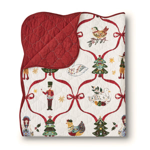 12 Days of Christmas Quilted Throw