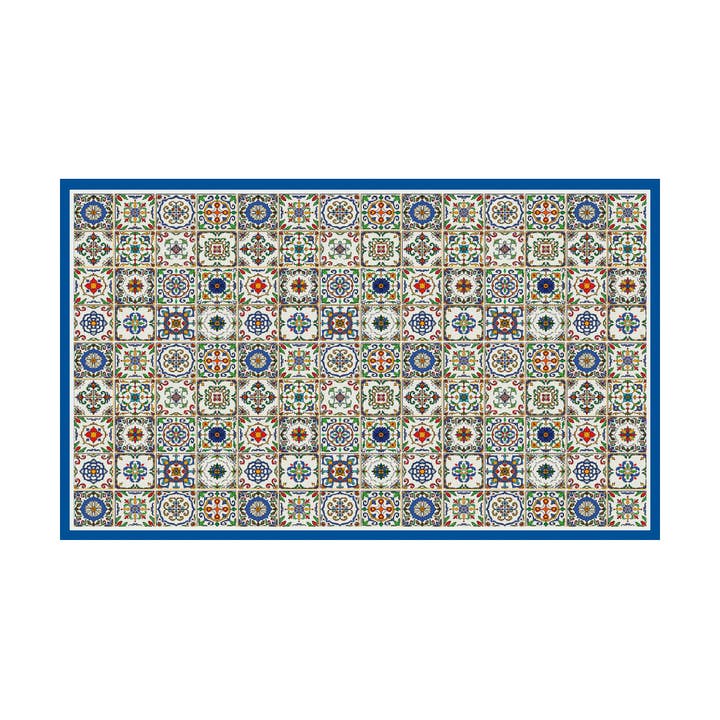 Spanish Tile Vinyl Floor Mat