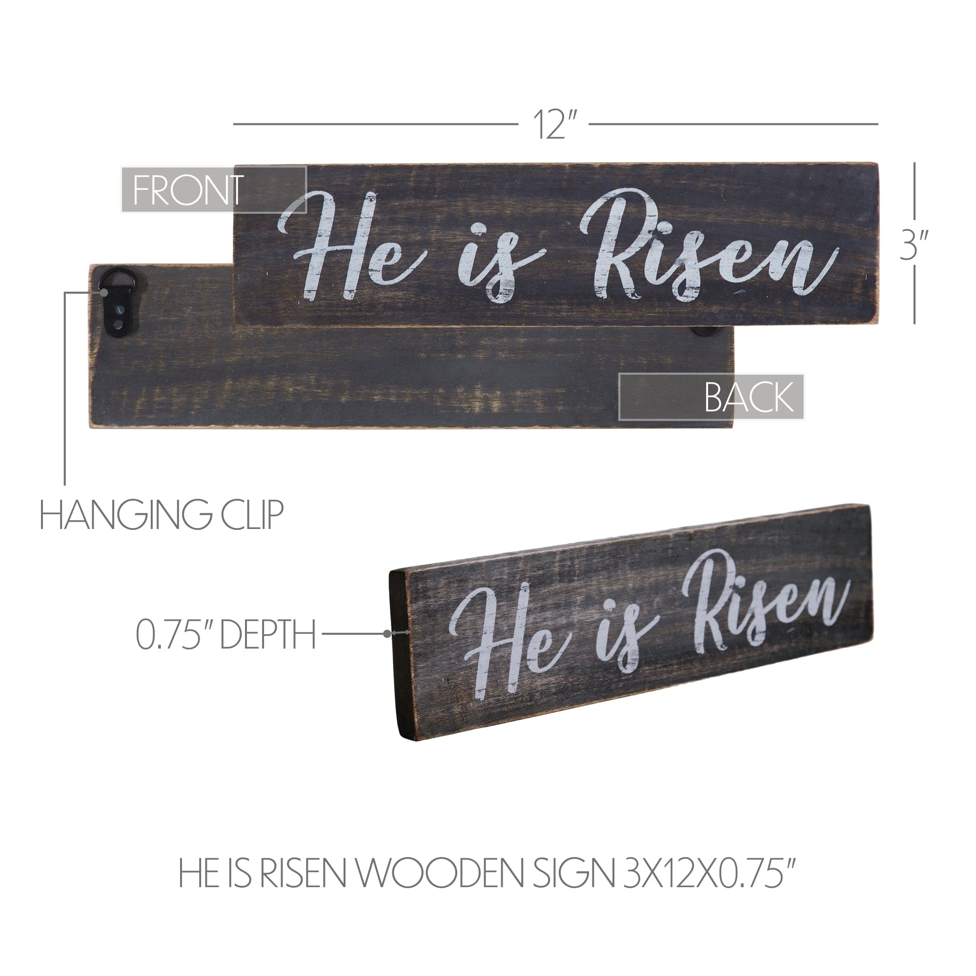 He Ix Risen Sign He Is Risen Wooden Sign - Retro Barn Country Linens