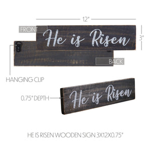 He Is Risen Wooden Sign