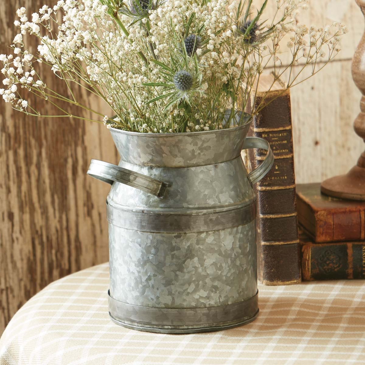 Galvanized Milk Can Utensil Crock