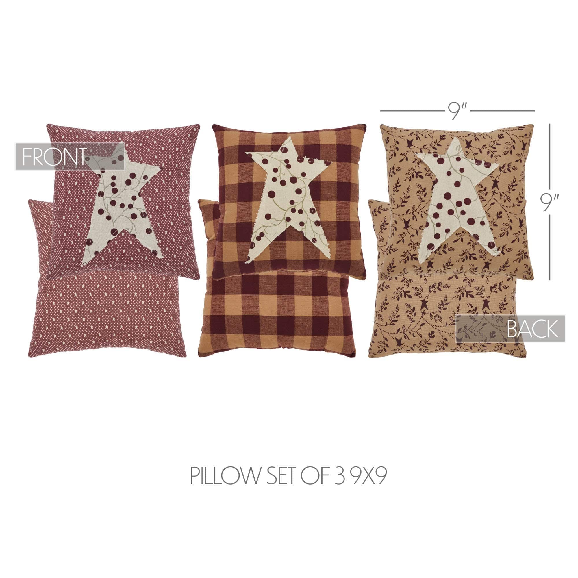 Pip Vinestar 9" Pillow Set of 3