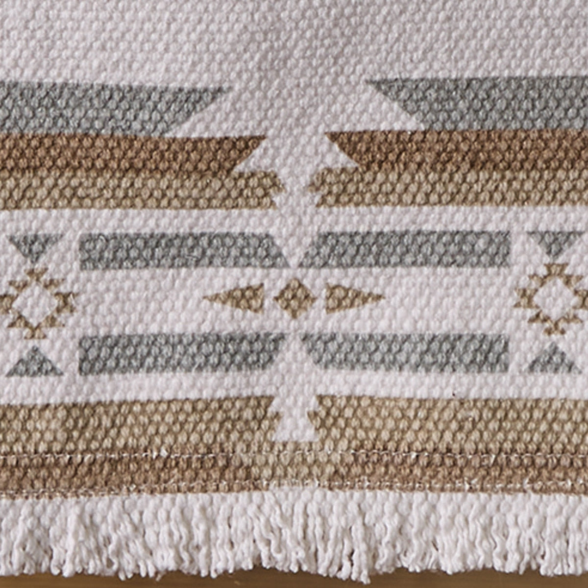 Neutral Aztec Printed Table Runner 72"
