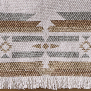 Neutral Aztec Printed Table Runner 72"