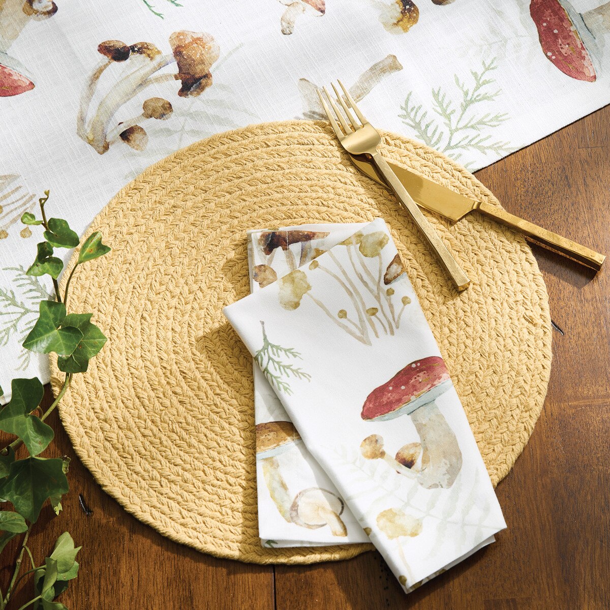 Wild Mushrooms Napkin Set of 4