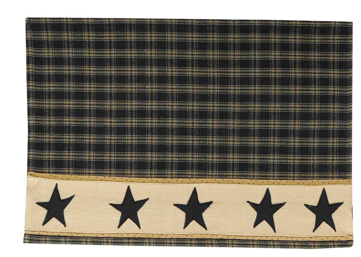 Sturbridge Black Plaid Star Placemat Set of 4