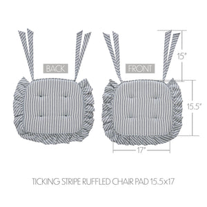 Sawyer Mill Blue Ticking Stripe Chair Pad