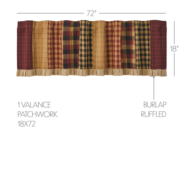 Connell Patchwork Valance - Retro Barn Country Linens