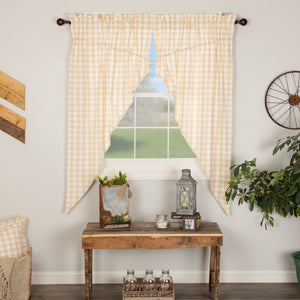Annie Buffalo Check Prairie Curtain - Tan