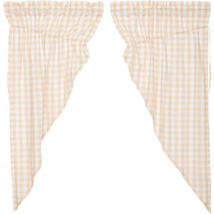 Annie Buffalo Check Prairie Curtain - Tan