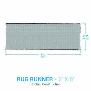 Cotswold 6 Ft. Hooked Runner Rug