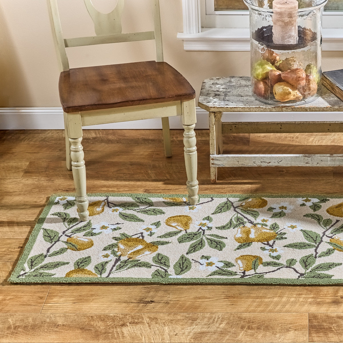 Golden Pear Hooked Runner Rug