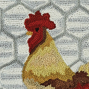 Break of Day Rooster Hooked Runner Rug