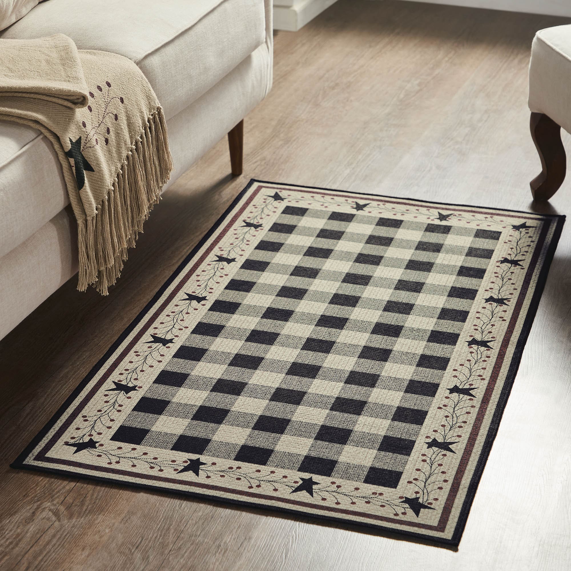 Pip Vinestar Rectangle Rug w/ Latex Backing