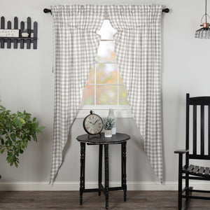 Annie Buffalo Long Prairie Curtain- Grey