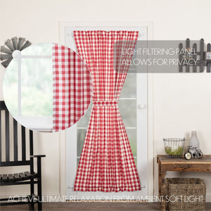 Annie Buffalo Check Door Panel - Red