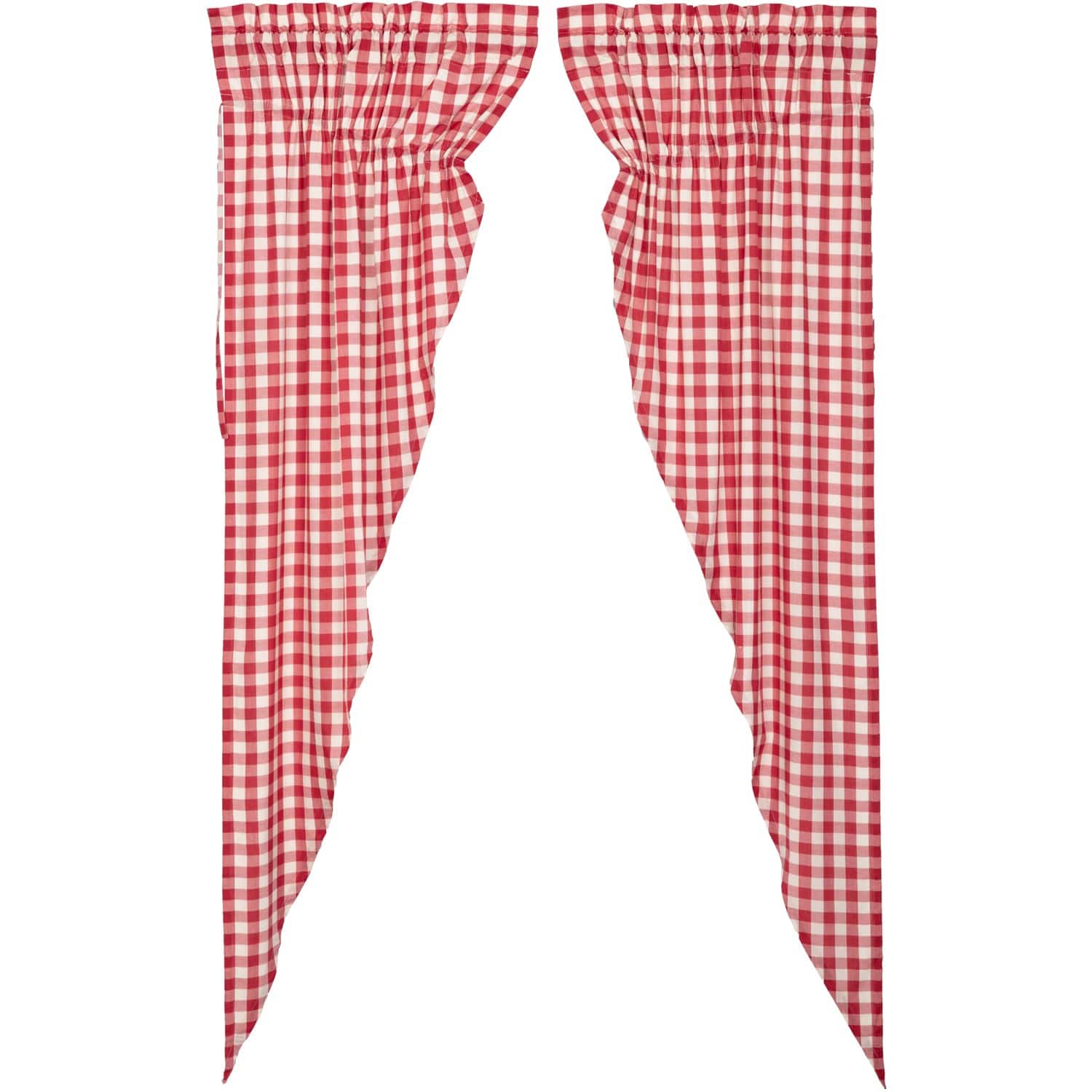 Annie Buffalo Long Prairie Curtain- Red