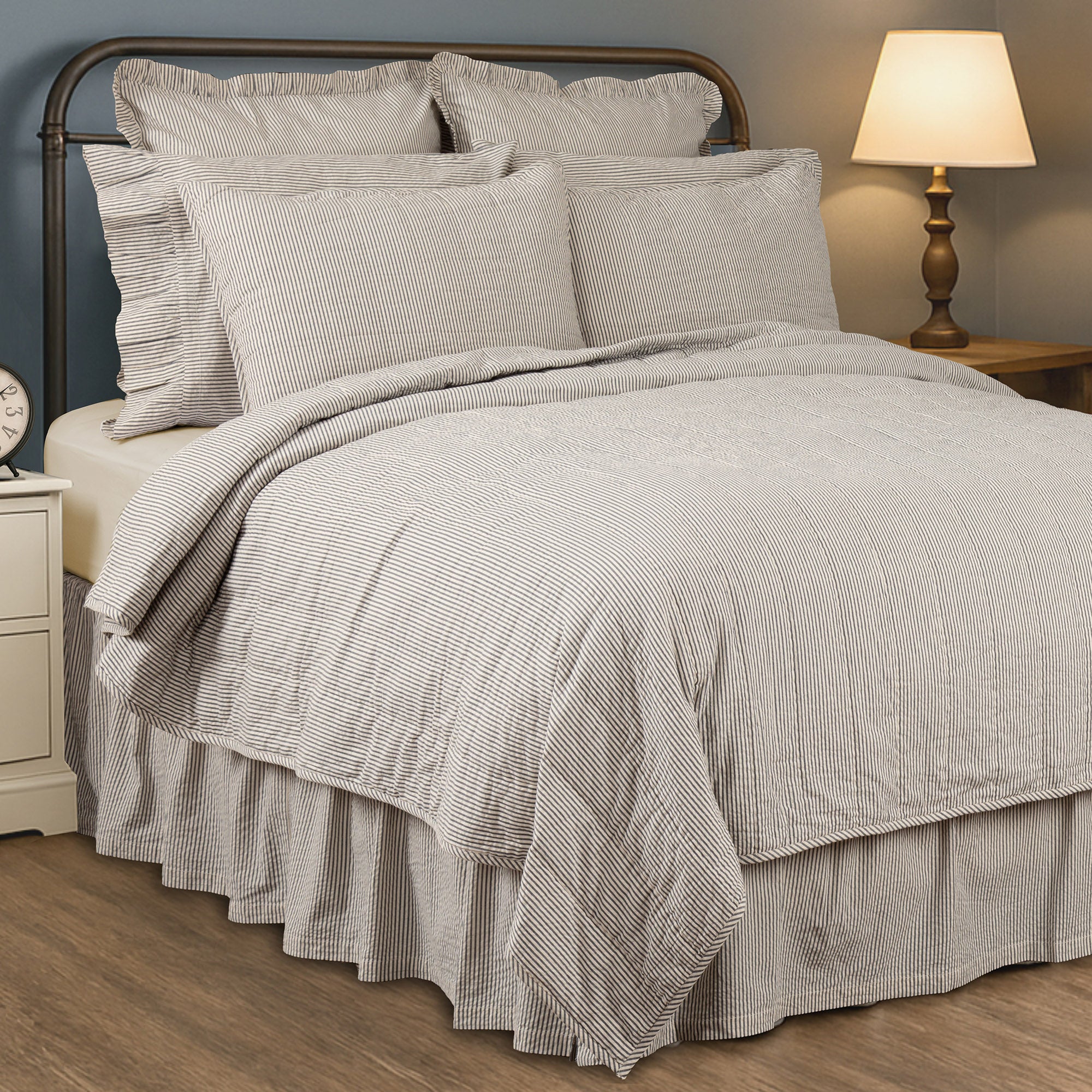 Hatteras Ticking Stripe Quilted Coverlet