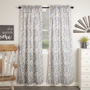 Doylestown Blue Floral 84" Panel Set