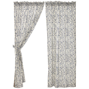 Doylestown Blue Floral 84" Panel Set