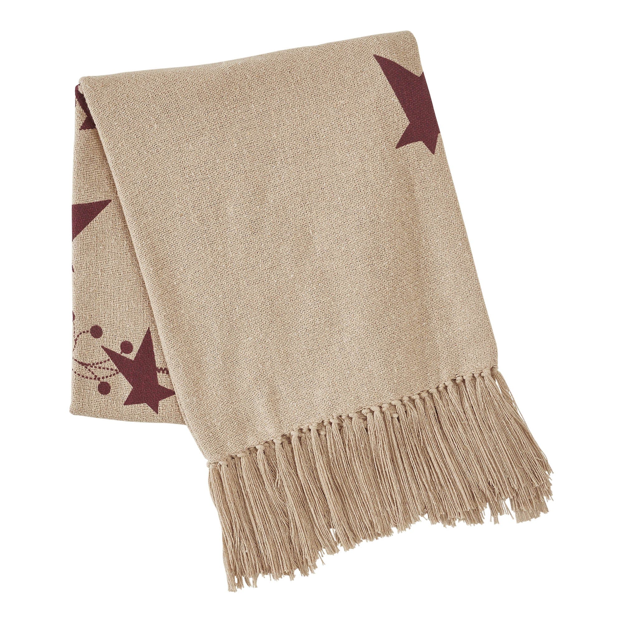 Prim Christmas Blessings Woven Throw