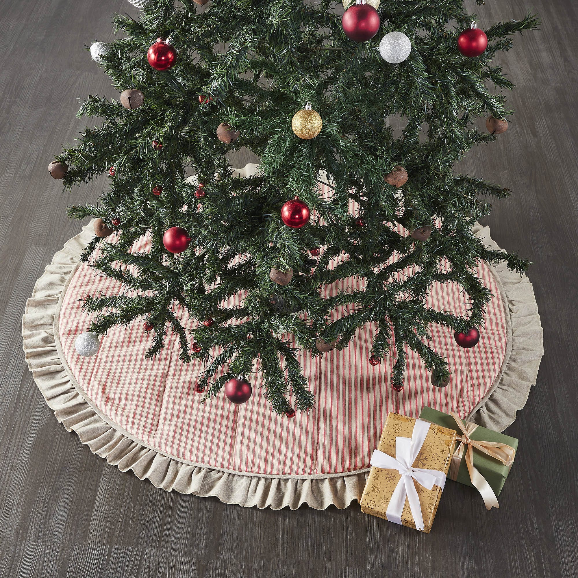 Sawyer Mill Red Ticking Stripe Tree Skirt