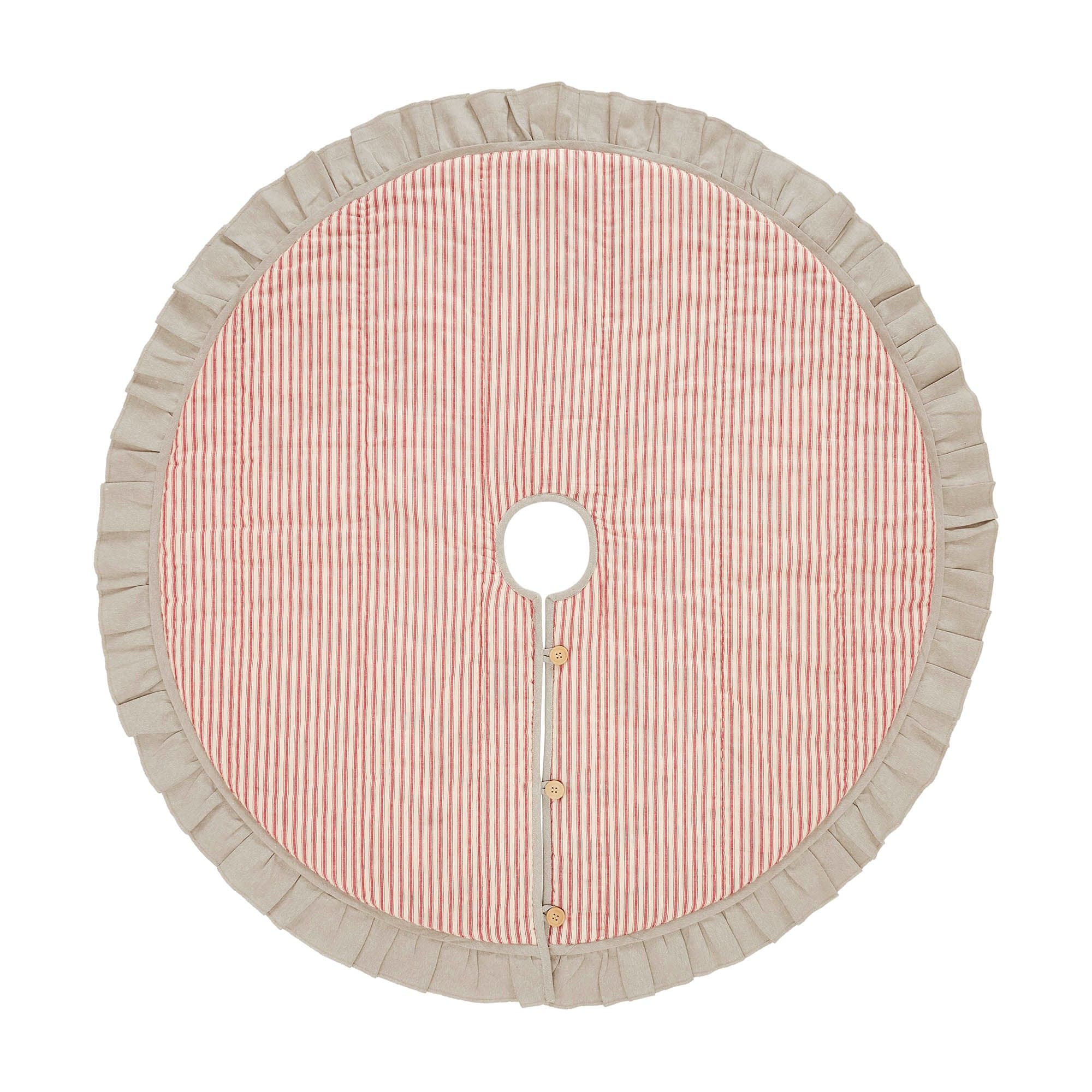 Sawyer Mill Red Ticking Stripe Tree Skirt