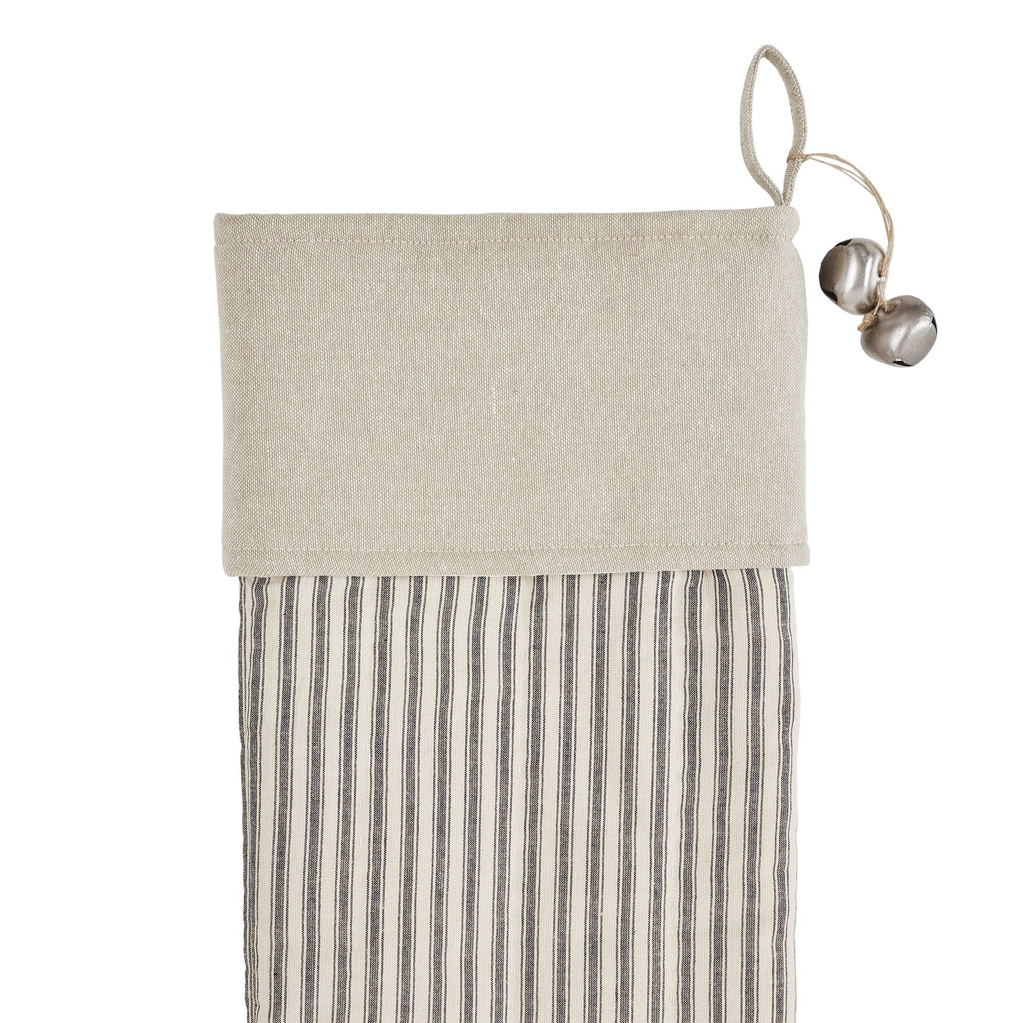 Sawyer Mill Charcoal Ticking Stripe Stocking