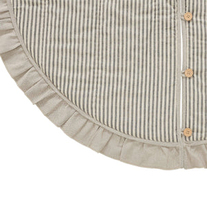 Sawyer Mill Charcoal Ticking Stripe Tree Skirt